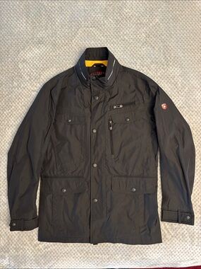 Wellensteyn Chester Men's Black Military Field Jacket with Multiple Pockets
